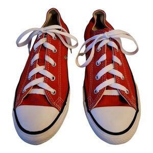 Converse All Star kids size 3 red upper white outsole school activewear retro
